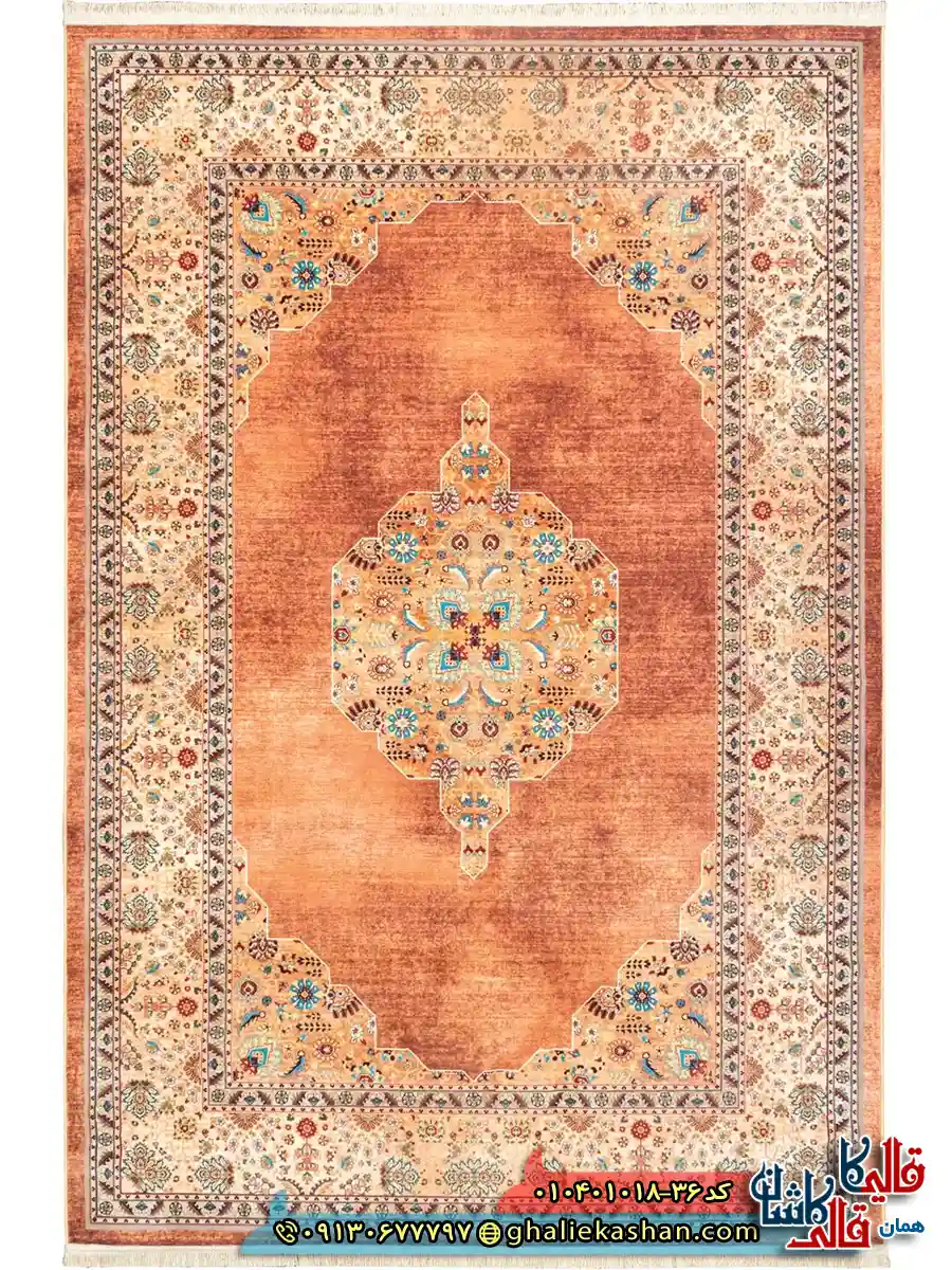 فرش سنتی 1000 شانه طرح هریس گل ریز زمینه عنابی کاشان اصلی