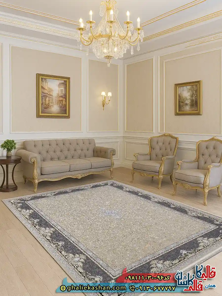 فرش طلاکوب 1000 شانه طرح افشان آترین رنگ بژ گل برجسته کاشان دکوراسیون فرش طلاکوب 1000 شانه طرح افشان آترین رنگ بژ گل برجسته کاشان دکوراسیون