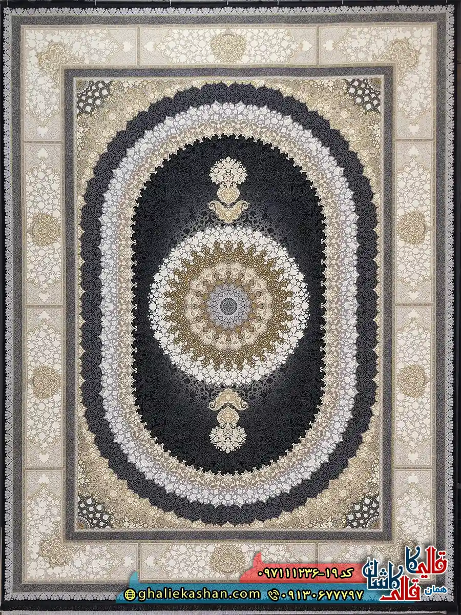 فرش طلاکوب 1200 شانه طرح صدرا رنگ سرمه ای گل برجسته کاشان اصلی فرش طلاکوب 1200 شانه طرح صدرا رنگ سرمه ای گل برجسته کاشان اصلی