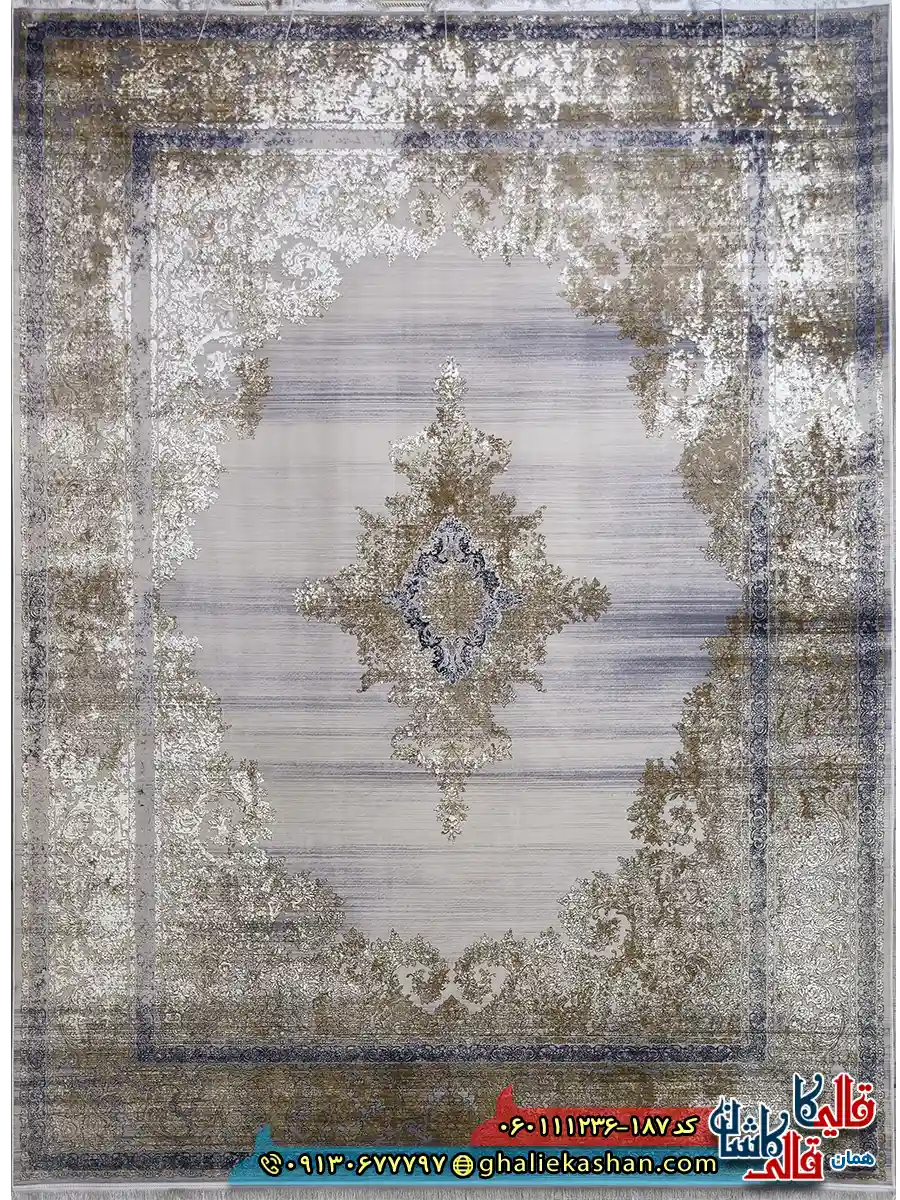فرش طلاکوب وینتیج 1200 شانه طرح هدیه رنگ کرم صدفی گل برجسته کاشان اصلی فرش طلاکوب وینتیج 1200 شانه طرح هدیه رنگ کرم صدفی گل برجسته کاشان اصلی