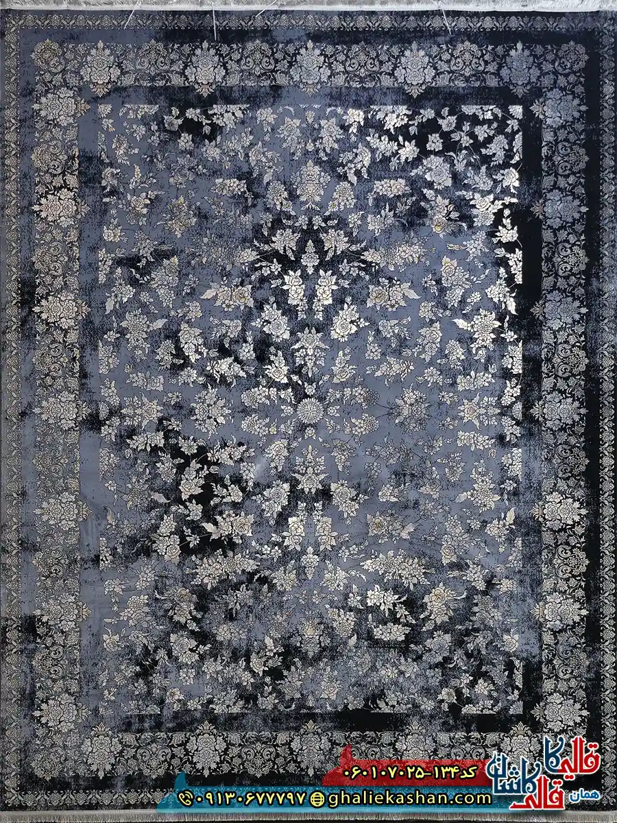فرش طلاکوب وینتیج 700 شانه طرح افشان سپیده رنگ طوسی دودی کاشان اصلی فرش طلاکوب وینتیج 700 شانه طرح افشان سپیده رنگ طوسی دودی کاشان اصلی