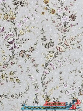 فرش لایت 1200 شانه طرح افشان آیکان رنگ طوسی سیلور کاشان نزدیک 2