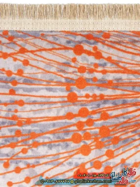 فرش مدرن 1000 شانه طرح افشان قاصدک زمینه طوسی کاشان نزدیک 2