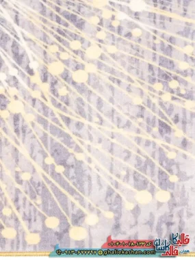 فرش مدرن 1000 شانه طرح افشان قاصدک زمینه طوسی کاشان نزدیک