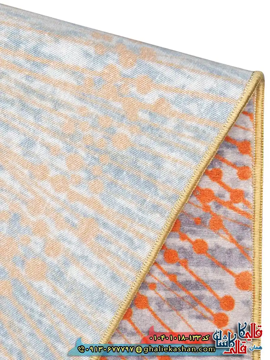 فرش مدرن 1000 شانه طرح افشان قاصدک زمینه طوسی کاشان نزدیک 4