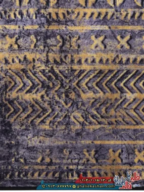 فرش مدرن وینتیج 1000 شانه طرح افشان قلم کار زمینه طوسی کاشان نزدیک 3