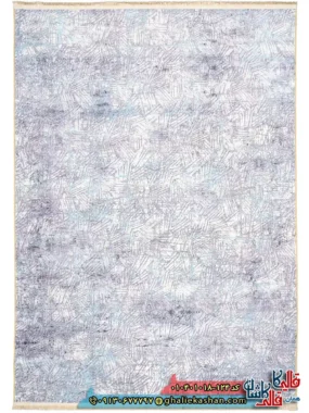 فرش مدرن وینتیج 1000 شانه طرح افشان برفینه زمینه طوسی نقره ای کاشان اصلی