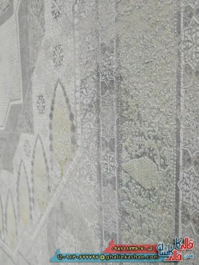 فرش وینتیج 1200 شانه طرح شازده رنگ کرم گل برجسته کاشان نزدیک