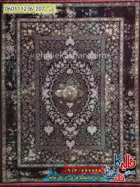 فرش وینتیج 1200 شانه طرح نیکا رنگ قرمز لاکی گل برجسته کاشان اصلی