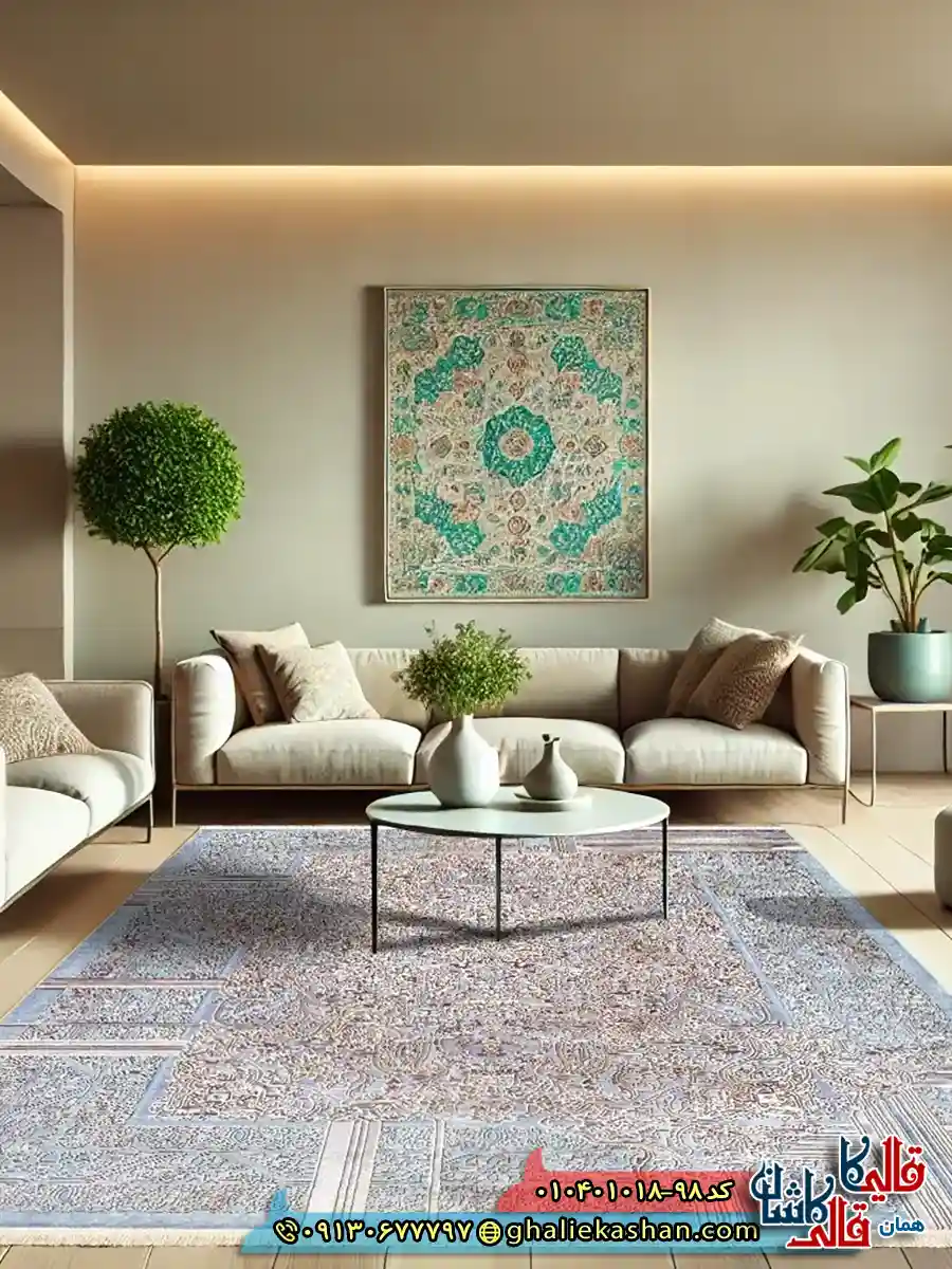 فرش 1000 شانه طرح نونقش آوید زمینه طوسی نقره ای نقره ای کاشان دکوراسیون فرش 1000 شانه طرح نونقش آوید زمینه طوسی نقره ای نقره ای کاشان دکوراسیون