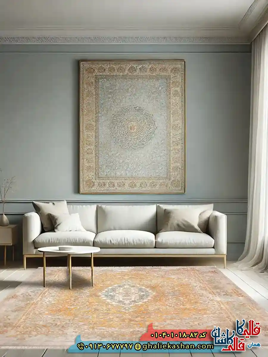 فرش 1000 شانه طرح گلپونه زمینه قهوه ای خاکی کاشان دکوراسیون فرش 1000 شانه طرح گلپونه زمینه قهوه ای خاکی کاشان دکوراسیون