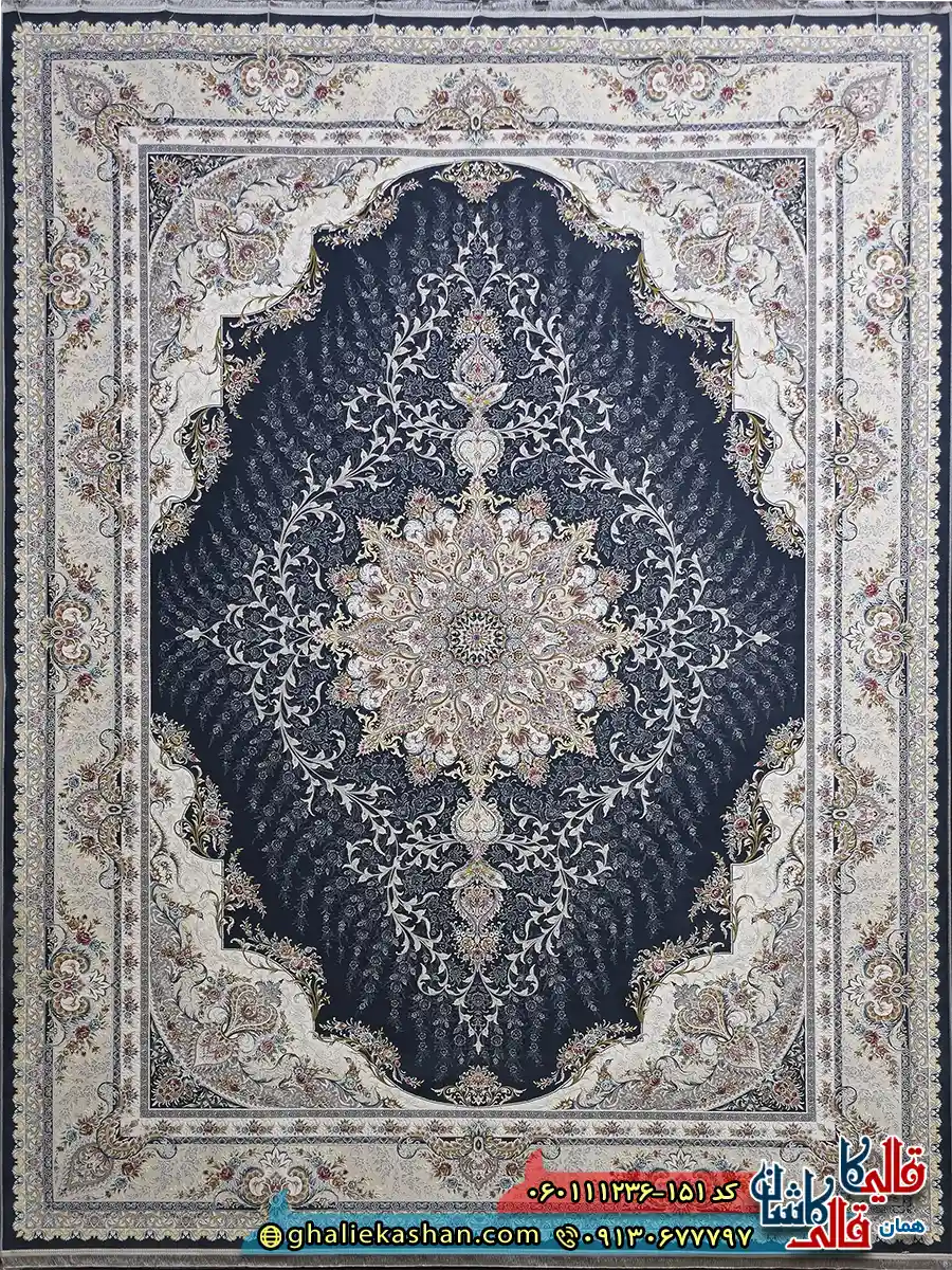 فرش 1200 شانه طرح حدیث رنگ طوسی دودی گل برجسته کاشان اصلی فرش 1200 شانه طرح حدیث رنگ طوسی دودی گل برجسته کاشان اصلی