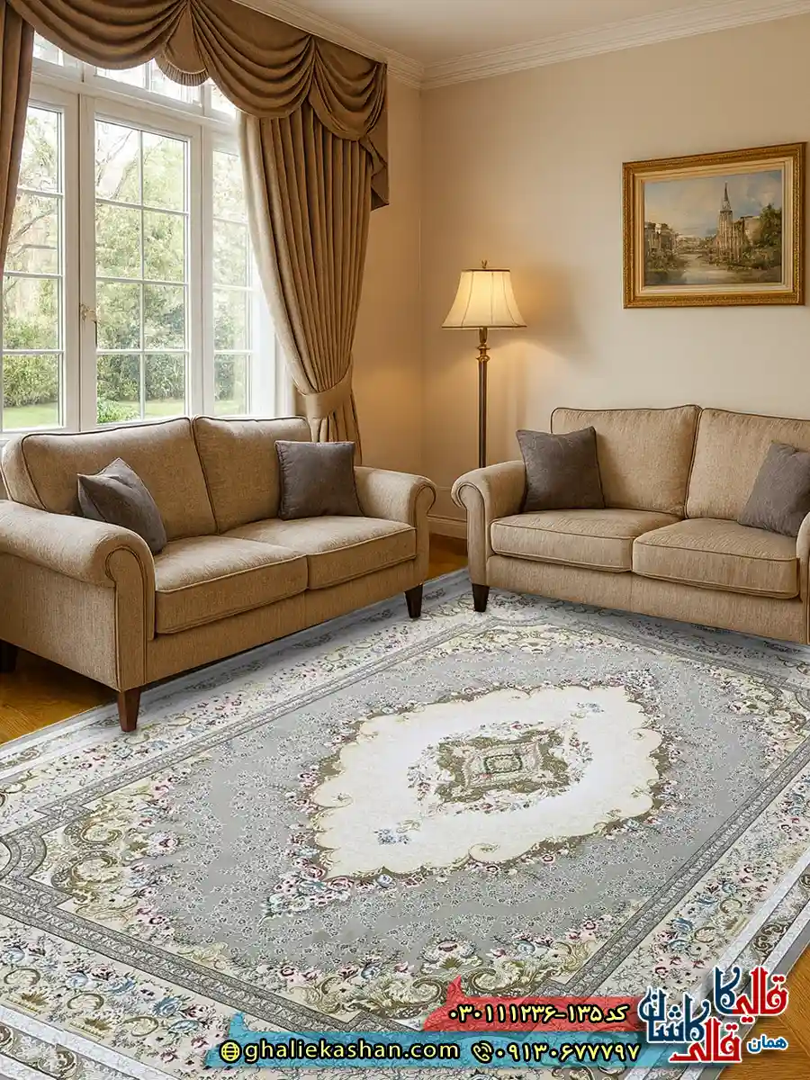 فرش 1200 شانه طرح مهتاب رنگ فیلی ترمه ای گل برجسته کاشان دکوراسیون فرش 1200 شانه طرح مهتاب رنگ فیلی ترمه ای گل برجسته کاشان دکوراسیون