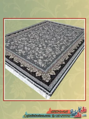 فرش ارزان طرح 700 شانه طرح آوا رنگ طوسی فیلی کاشان اصلی
