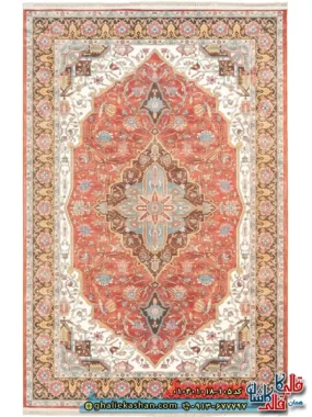 فرش سنتی 1000 شانه طرح الیما زمینه قرمز لاکی کاشان اصلی