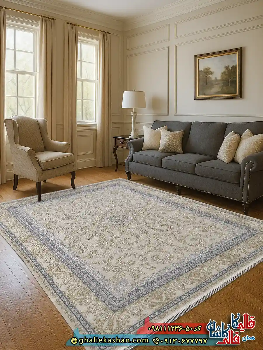 فرش طلاکوب 1200 شانه طرح افشان گندم رنگ کرم گل برجسته کاشان دکوراسیون فرش طلاکوب 1200 شانه طرح افشان گندم رنگ کرم گل برجسته کاشان دکوراسیون