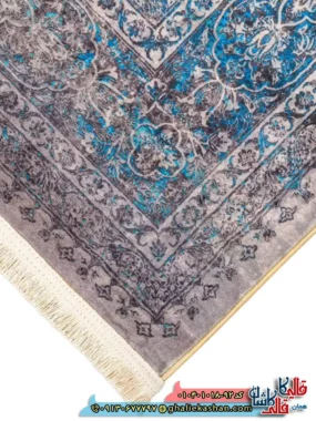 فرش وینتیج 1000 شانه طرح مهراوه چهل بند زمینه قهوه ای خاکی کاشان نزدیک2