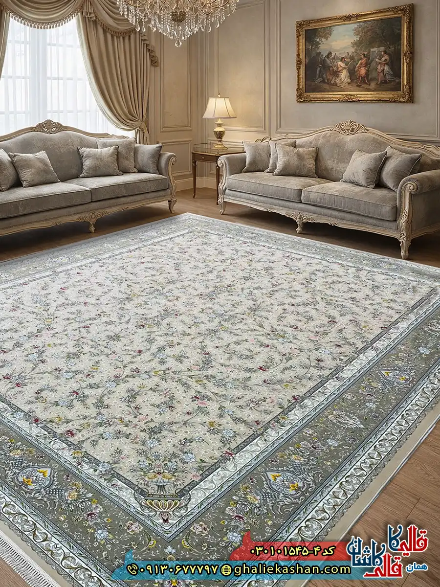 فرش 1500 شانه طرح افشان ارغوان رنگ کرم صدفی کاشان دکوراسیون فرش 1500 شانه طرح افشان ارغوان رنگ کرم صدفی کاشان دکوراسیون