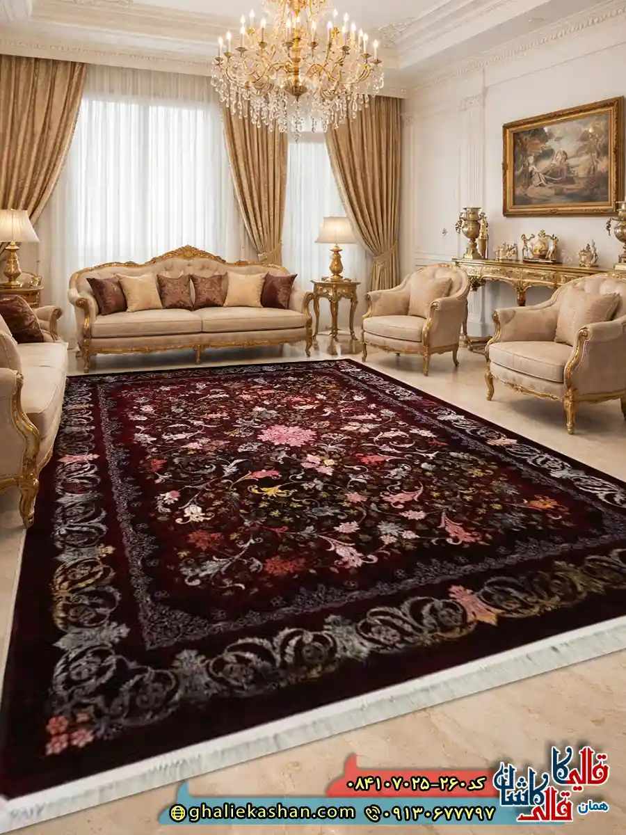 فرش 700 شانه طرح آویسا رنگ قرمز روناسی کاشان دکوراسیون فرش 700 شانه طرح آویسا رنگ قرمز روناسی کاشان دکوراسیون