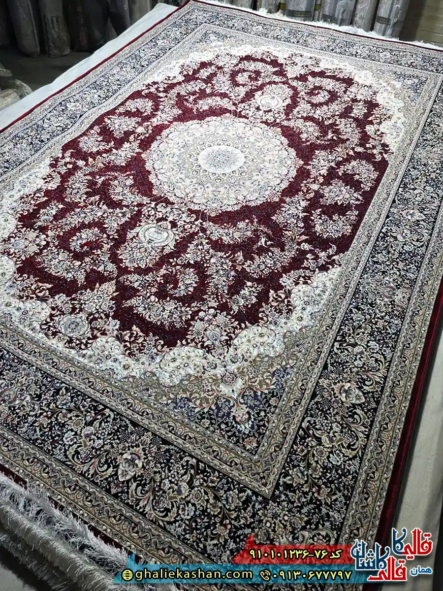 فرش کلاسیک 1200 شانه طرح دیبا رنگ قرمز لاکی کاشان اصلی فرش کلاسیک 1200 شانه طرح دیبا رنگ قرمز لاکی کاشان اصلی