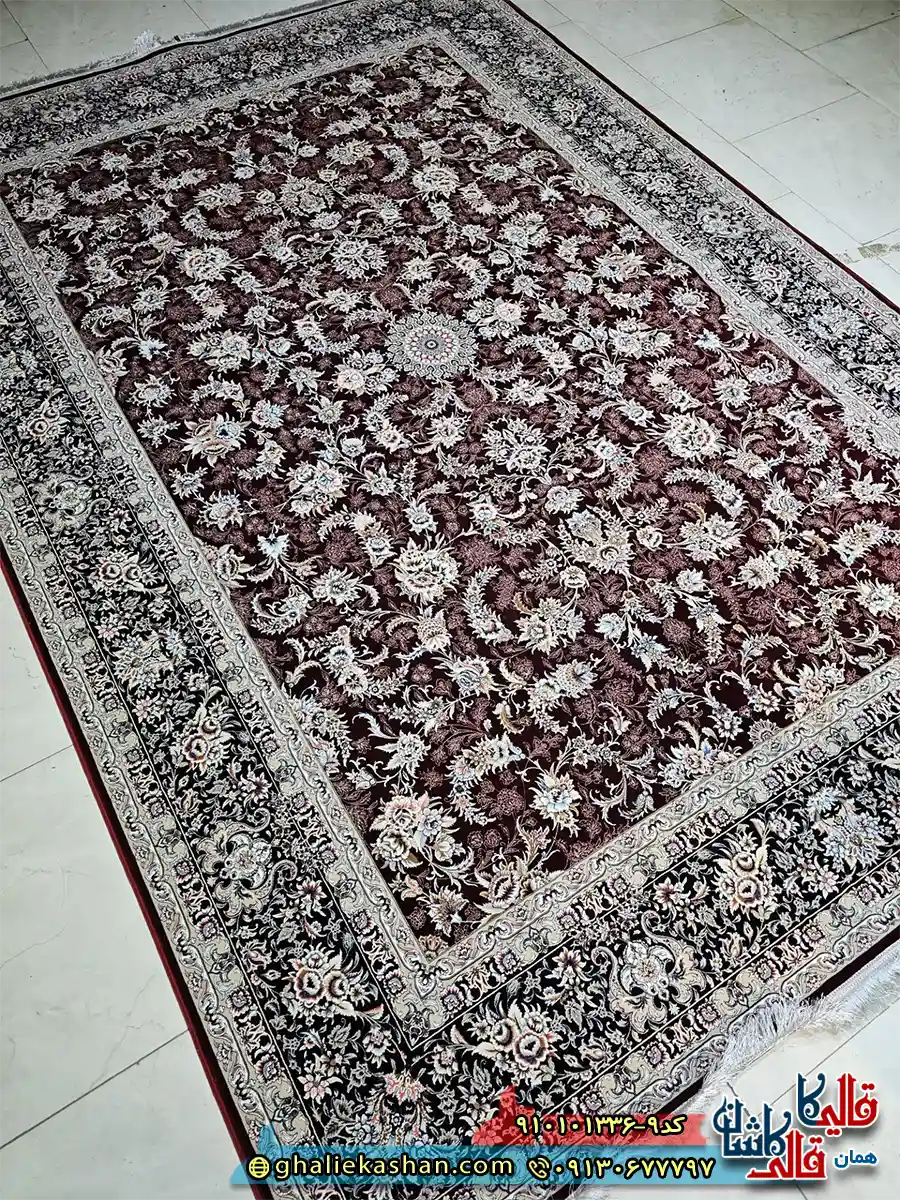فرش کلاسیک 1200 شانه طرح افشان نگارین رنگ قرمز روناسی کاشان اصلی فرش کلاسیک 1200 شانه طرح افشان نگارین رنگ قرمز روناسی کاشان اصلی