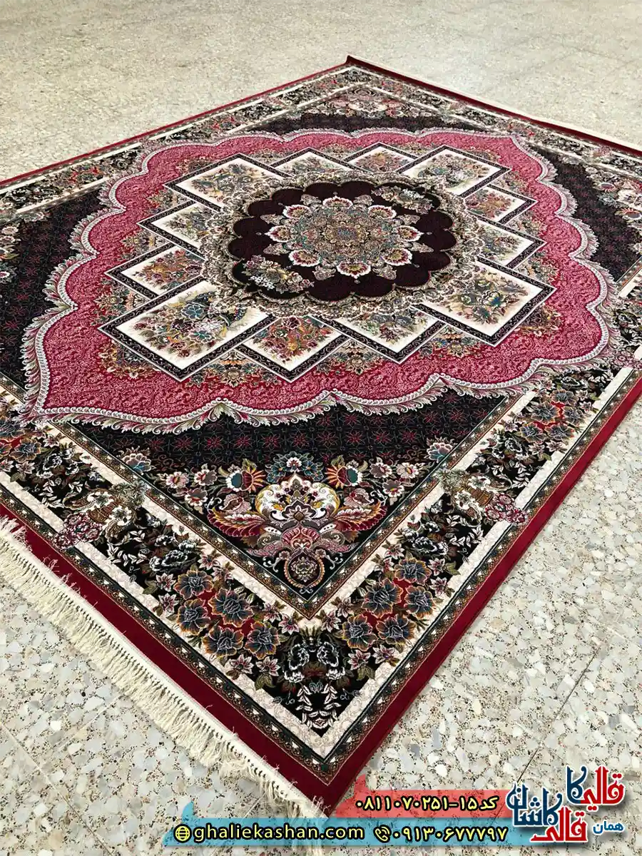 فرش کلاسیک 700 شانه طرح ناردون رنگ قرمز لاکی کاشان اصلی فرش کلاسیک 700 شانه طرح ناردون رنگ قرمز لاکی کاشان اصلی